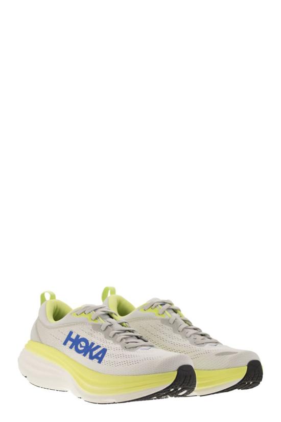  호카 본디 8 1123202 STTC LIGHT GREY YELLOW - HOKA