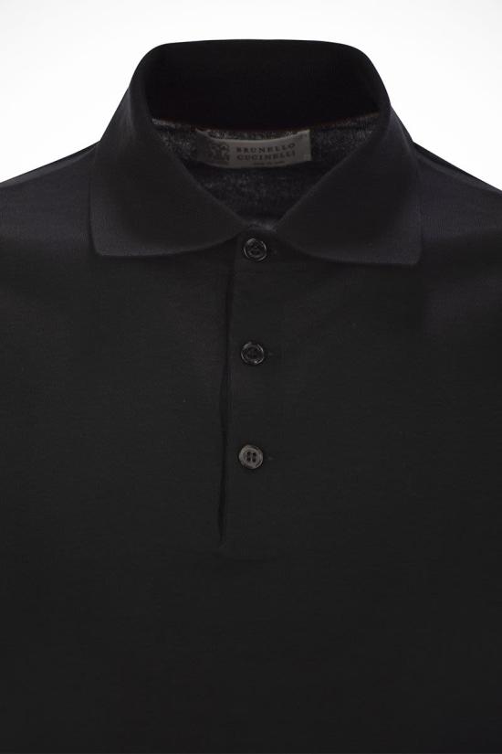 25SS 브루넬로 쿠치넬리 폴로 티셔츠 M29800125 CH101 BLACK - BRUNELLO CUCINELLI