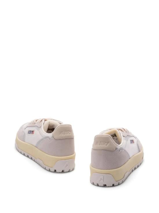 25SS 오트리 WILDPACE 로우 스니커즈 립스탑 나일론 가죽 LDLM AK01 WHITE BEIGE - AUTRY