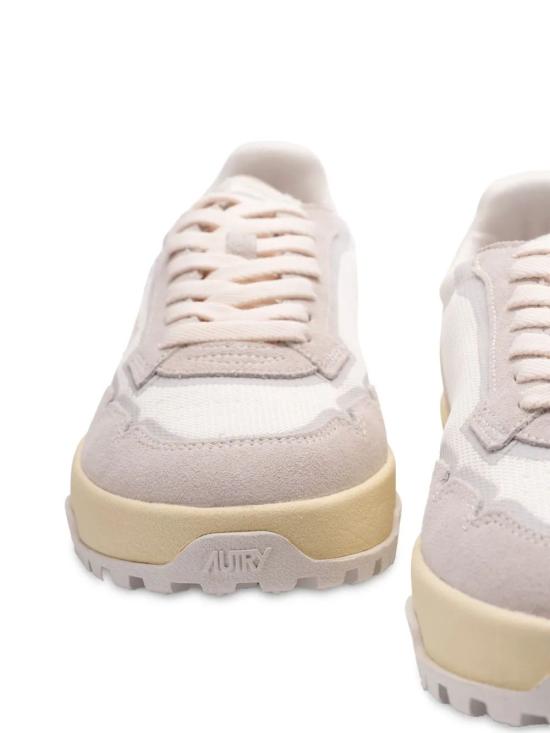 25SS 오트리 WILDPACE 로우 스니커즈 립스탑 나일론 가죽 LDLM AK01 WHITE BEIGE - AUTRY