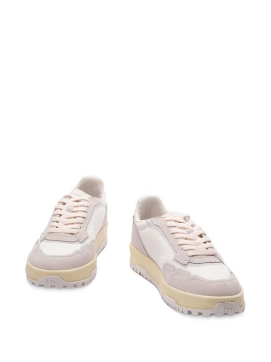 25SS 오트리 WILDPACE 로우 스니커즈 립스탑 나일론 가죽 LDLM AK01 WHITE BEIGE - AUTRY