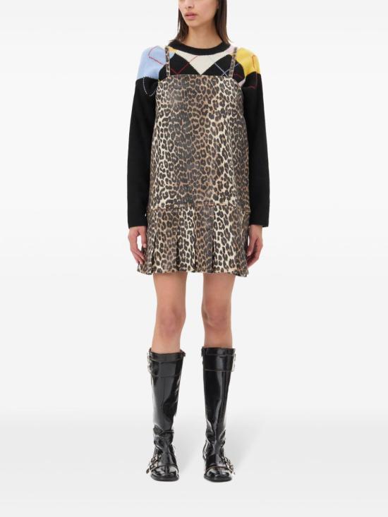 25SS 가니 숏 원피스 J1661 943 LEOPARD - GANNI