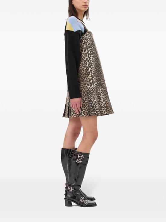 25SS 가니 숏 원피스 J1661 943 LEOPARD - GANNI