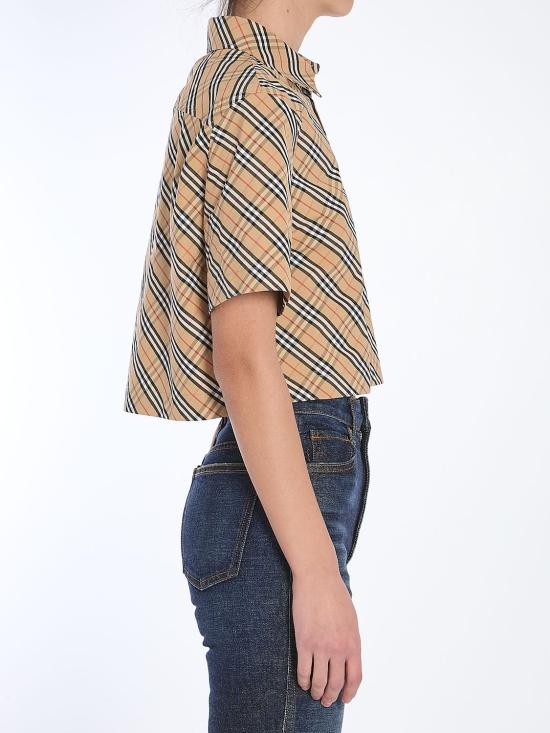 25SS 버버리 크롭 셔츠 8106190 B9368 BROWN - BURBERRY