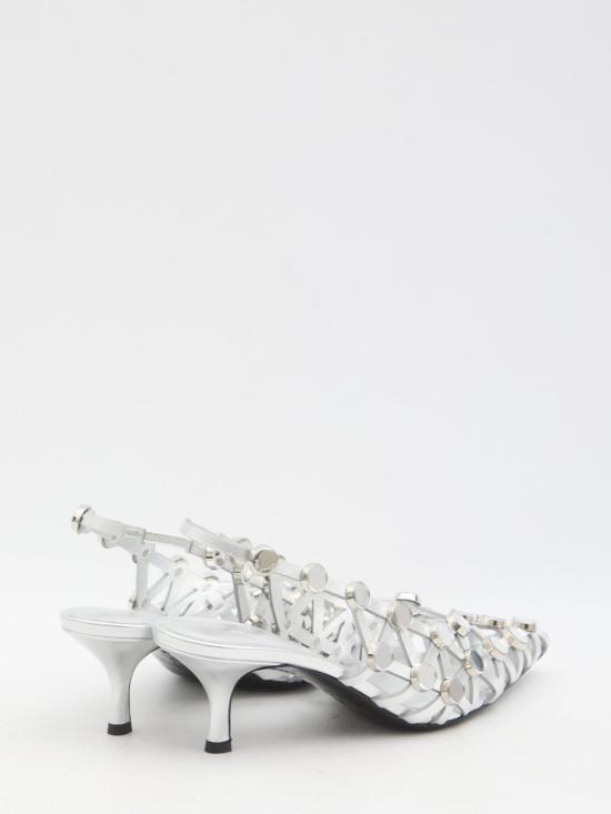 25SS 디 아티코 뮬/슬리퍼 250WSH00844LBT112SA 002 SILVER - THE ATTICO