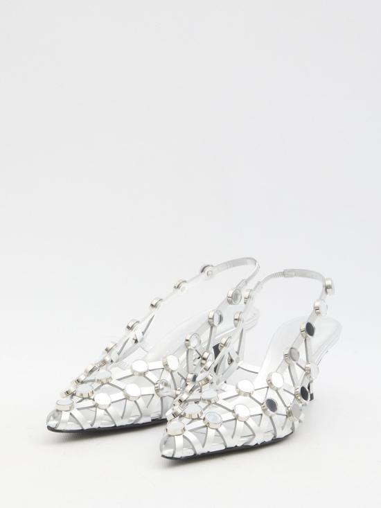 25SS 디 아티코 뮬/슬리퍼 250WSH00844LBT112SA 002 SILVER - THE ATTICO