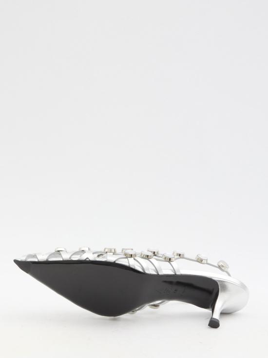 25SS 디 아티코 뮬/슬리퍼 250WSH00844LBT112SA 002 SILVER - THE ATTICO