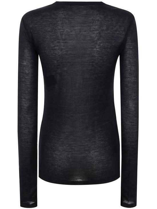 25SS 앤 드뮐미스터 긴팔 티셔츠 2510WJTS12FA570099 BLACK - ANN DEMEULEMEESTER