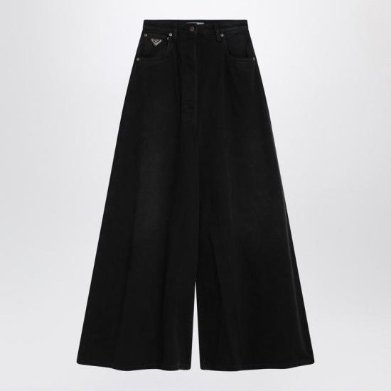 25SS 프라다 스트레이트 팬츠 GFP520OOO148J F0557 BLACK