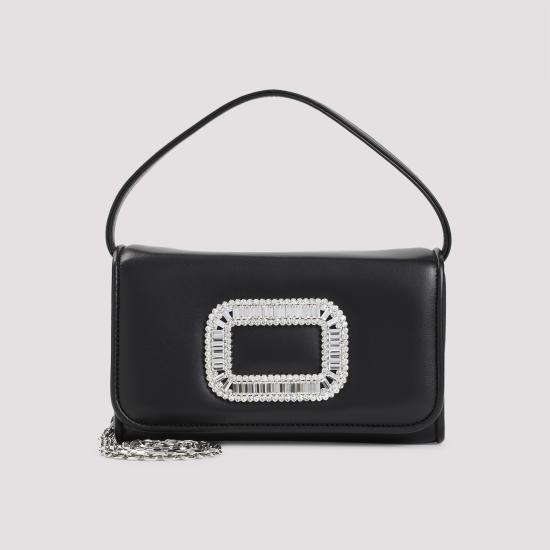 25SS 로저비비에 필그림 레더 마이크로 백 RBWABDH0000YDR B999 BLACK - ROGER VIVIER