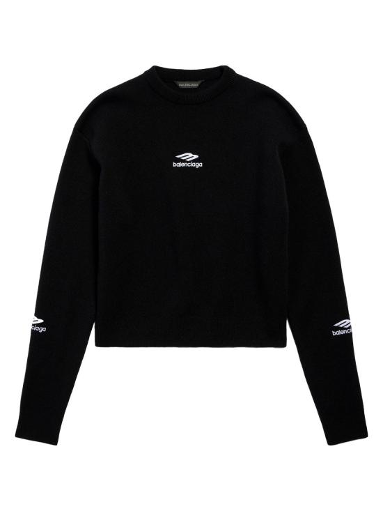25SS 발렌시아가 스키 스웨터 807779T1701 1000 BLACK