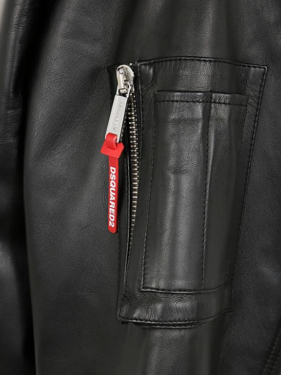 24FW 디스퀘어드2 가죽 자켓 S75AM1092SY1602 900 BLACK - DSQUARED2