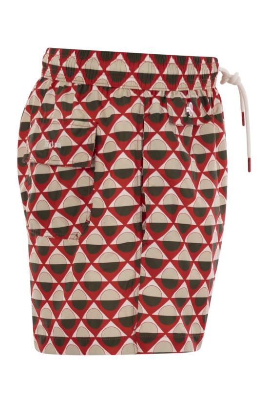 25SS 키톤 스윔팬츠 UCOM2CK0747F61 000 WHITE RED - KITON