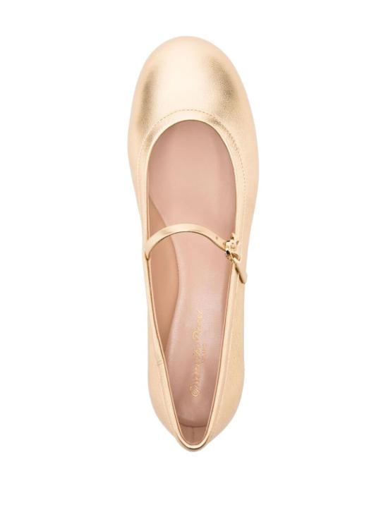  지안비토로시 플랫 슈즈 G2222305GOMNSW MEKONG METALLIC - GIANVITO ROSSI