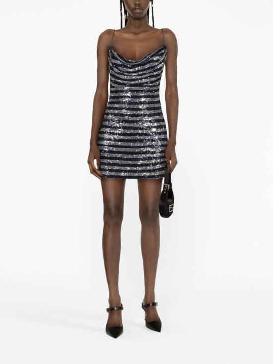  발망 숏 원피스 BF1R2220XF82 SJG BLUE - BALMAIN