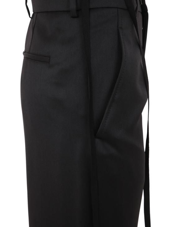  앤 드뮐미스터 스트레이트 팬츠 2202WTR02200099 BLACK - ANN DEMEULEMEESTER