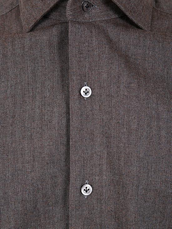  발바 긴팔 셔츠 K1U13P0144028U 0005 BROWN - BARBA