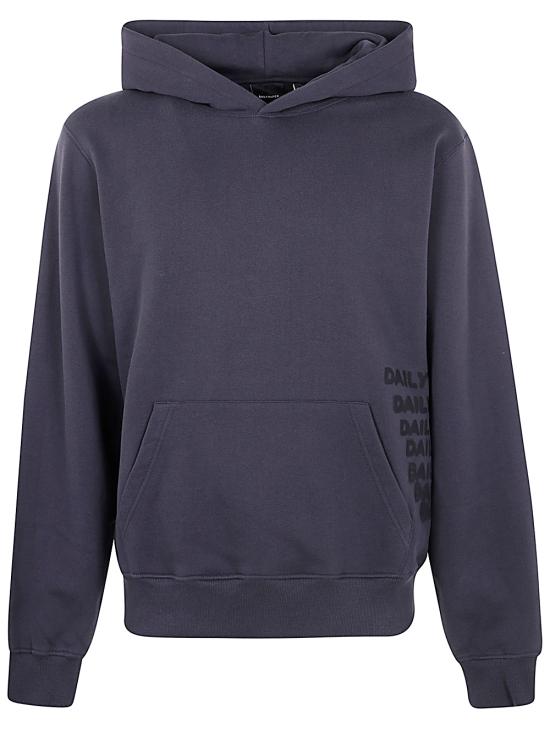  데일리 페이퍼 후드 티셔츠 2421041 OBSIDIAN BLACK