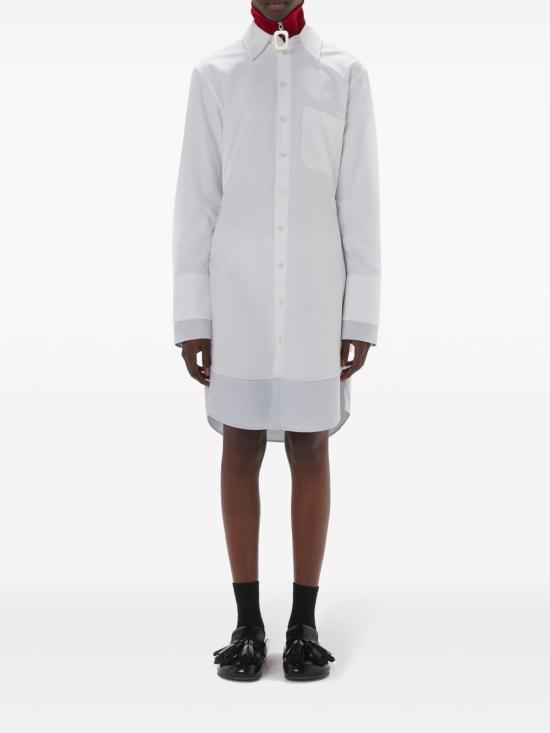 24FW JW앤더슨 미디 원피스 DR0452PG1140 001 WHITE - JW ANDERSON
