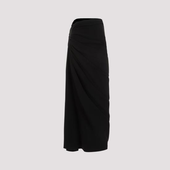  드리스 반 노튼 롱 스커트 2410108078314 900 BLACK - DRIES VAN NOTEN