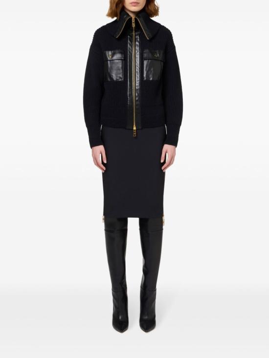  엘리자베타프랜치 미디 스커트 GO04746E2 110 BLACK - ELISABETTA FRANCHI