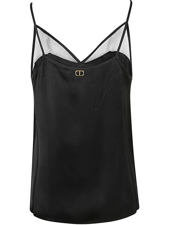  트윈셋 민소매 티셔츠 242TT2053 00006 BLACK - TWINSET