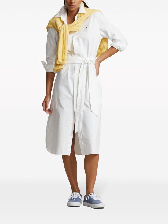 25SS 폴로 랄프로렌 미디 원피스 211928804 001 WHITE - POLO RALPH LAUREN
