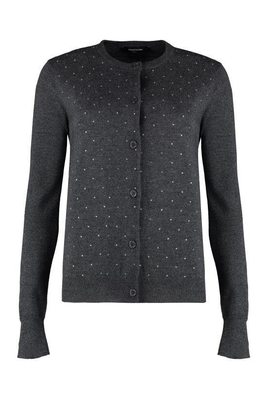  파비아나 필리피 크리스털 장식 가디건 MAD214F377I931 8186 GREY