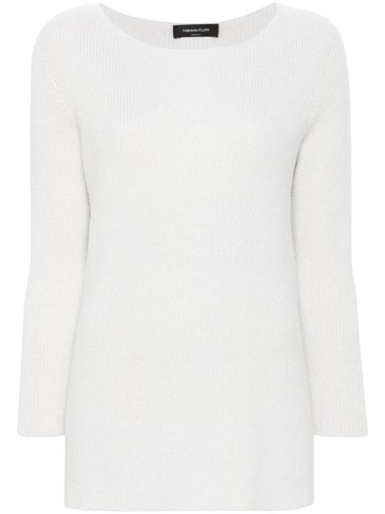 파비아나 필리피 루렉스 긴팔 스웨터 MAD214F073I962 0142 WHITE - FABIANA FILIPPI