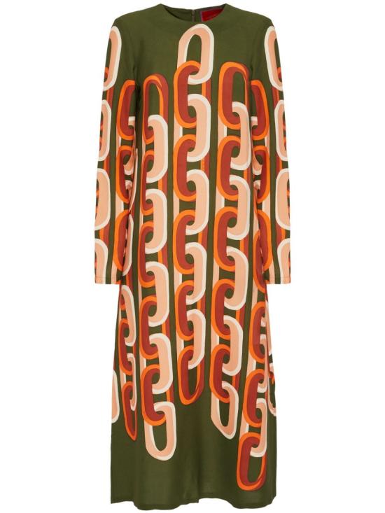  라 더블제이 미디 원피스 DRE0759VIS001EUS02 GR08 MULTICOLOUR