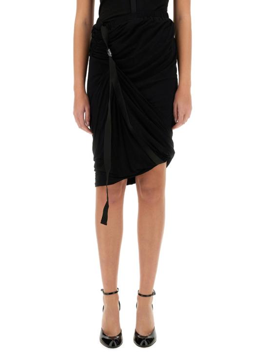 25SS 헬무트랭 미디 스커트 O09HW302 BLACK