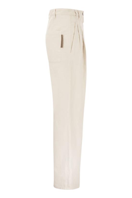 브루넬로 쿠치넬리 스트레이트 팬츠 ML996P5889 C8739 WHITE - BRUNELLO CUCINELLI