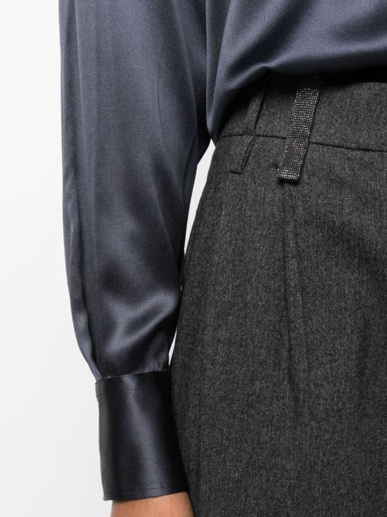  브루넬로 쿠치넬리 스트레이트 팬츠 MB110P8474 C001 GREY - BRUNELLO CUCINELLI