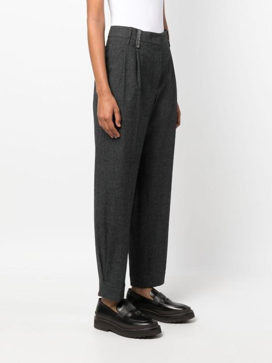  브루넬로 쿠치넬리 스트레이트 팬츠 MB110P8474 C001 GREY - BRUNELLO CUCINELLI