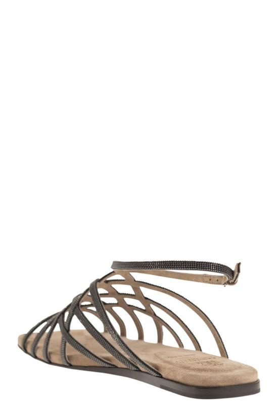  브루넬로 쿠치넬리 샌들 MZSFC2474 C7886 BROWN - BRUNELLO CUCINELLI