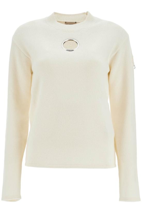 24FW 몽클레어 X 윌로우 스미스 아일렛 울 앤 캐시미어 스웨터 9C00001M4281 035 WHITE