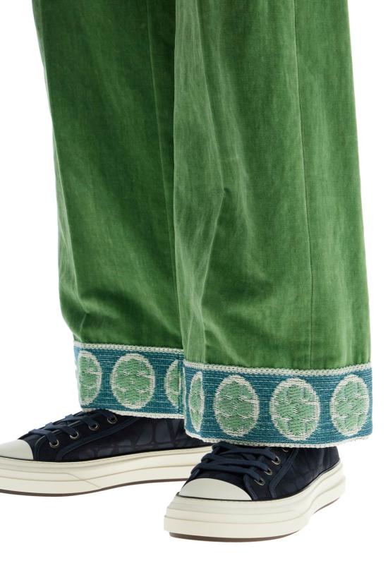 25SS 발렌티노 가라바니 스트레이트 팬츠 6V3RBJ74AM2 LR1 GREEN - VALENTINO GARAVANI