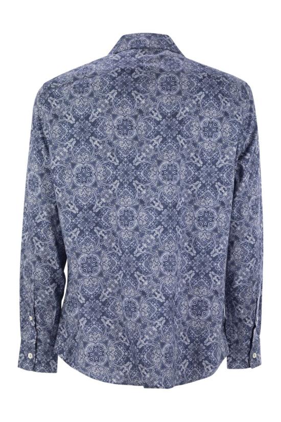 25SS 브루넬로 쿠치넬리 긴팔 셔츠 MM6910647 C007 BLUE - BRUNELLO CUCINELLI