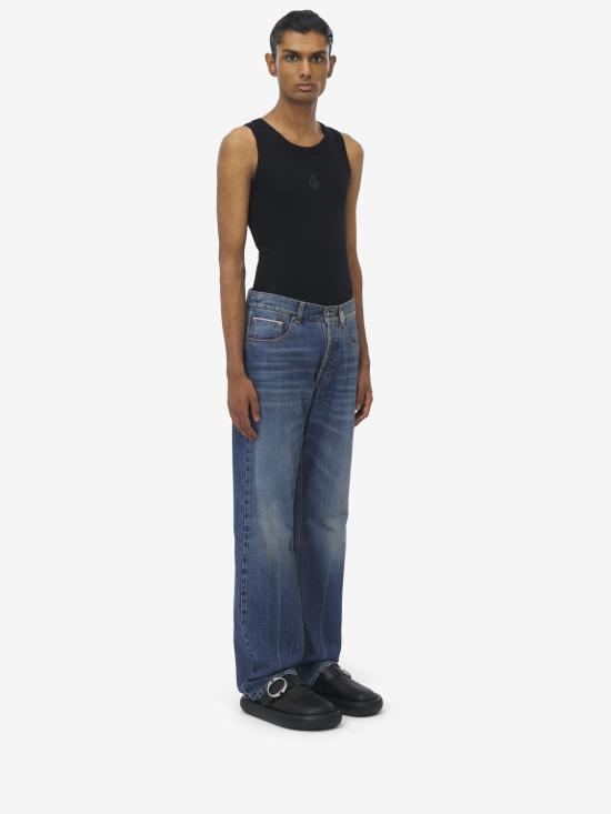 25SS 알렉산더 맥퀸 스트레이트 팬츠 814645QYAA9 BLUEWASHED - ALEXANDER MCQUEEN