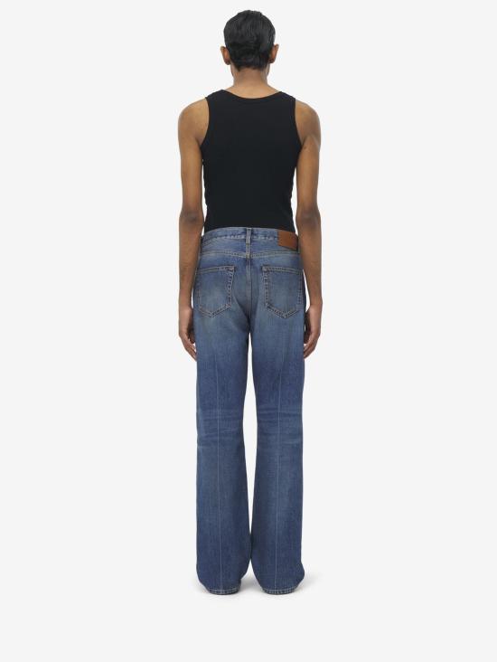 25SS 알렉산더 맥퀸 스트레이트 팬츠 814645QYAA9 BLUEWASHED - ALEXANDER MCQUEEN
