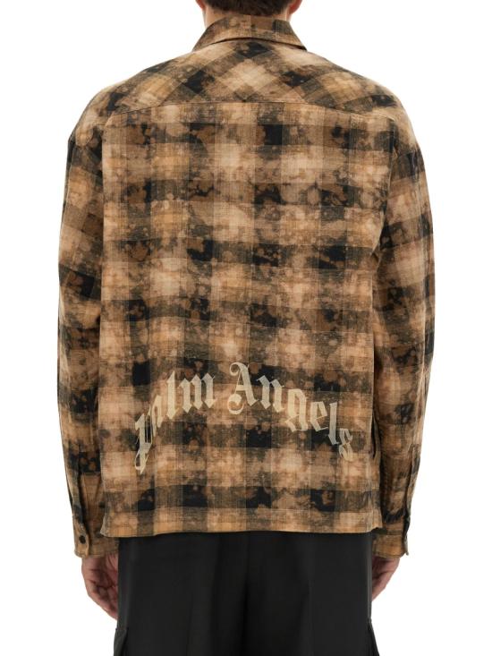24FW 팜앤젤스 긴팔 셔츠 PMGE043 BROWN - PALM ANGELS