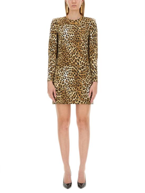 24FW 모스키노 숏 원피스 04285550 ANIMALIER