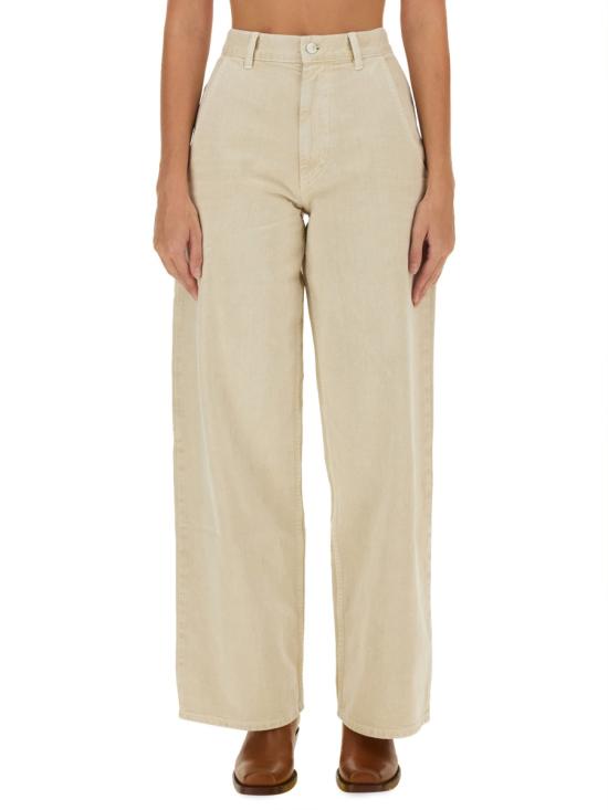 24FW 이자벨마랑에뚜왈 스트레이트 팬츠 PA0396FA POWDER