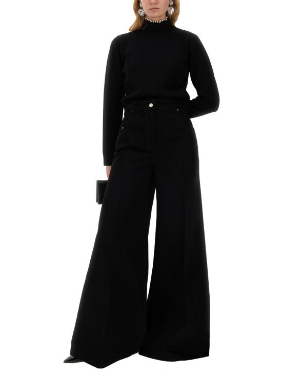  니나리찌 스트레이트 팬츠 24ADPA023CO1083 BLACK - NINA RICCI