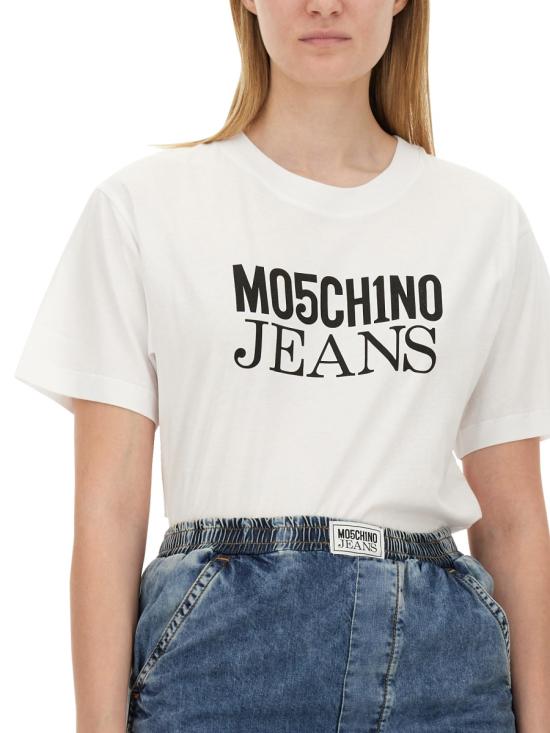 24FW 모스키노 반팔 티셔츠 07068237 WHITE - MOSCHINO