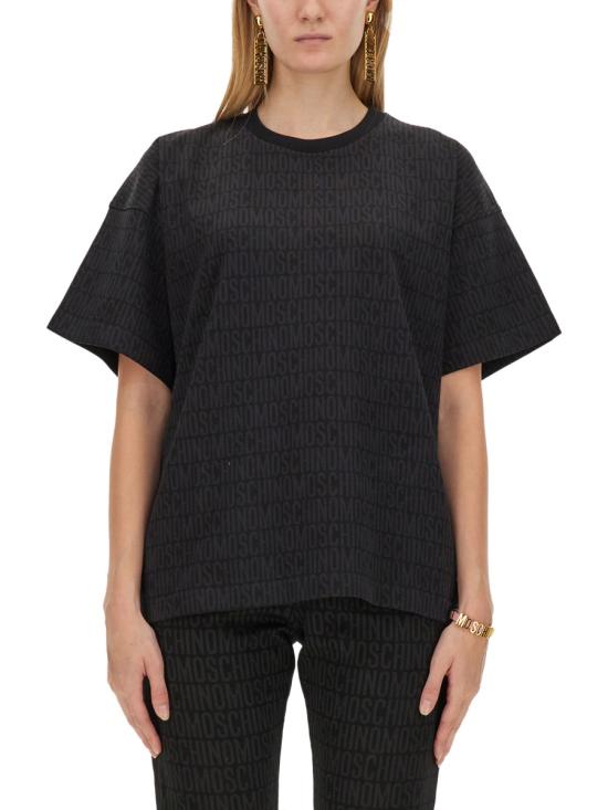 24FW 모스키노 반팔 티셔츠 07067745 BLACK