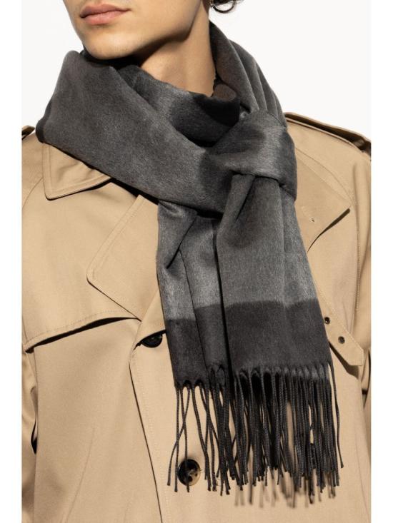 26FW 생로랑 실크 자카드 캐시미어 스카프 7948613Y009 1261 GREY - SAINT LAURENT