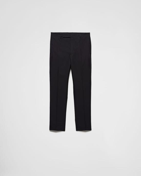 25SS 프라다 스트레이트 팬츠 UP031316A6 BLACK