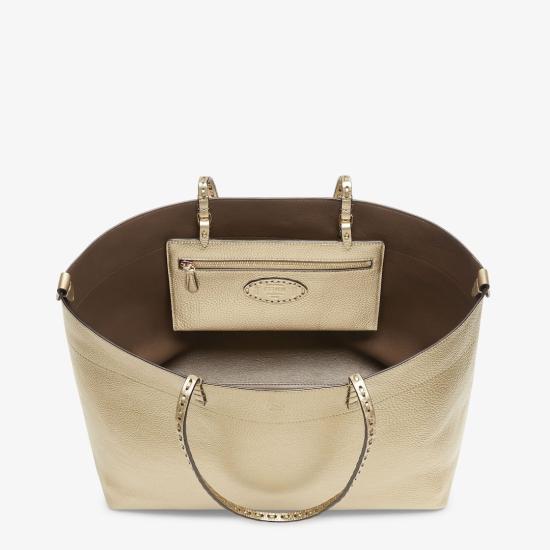  펜디 롤 미디움 218 핸드 순 탑스티치즈 셀러리아 쇼퍼백 8BH428ALVK PLATINO - FENDI