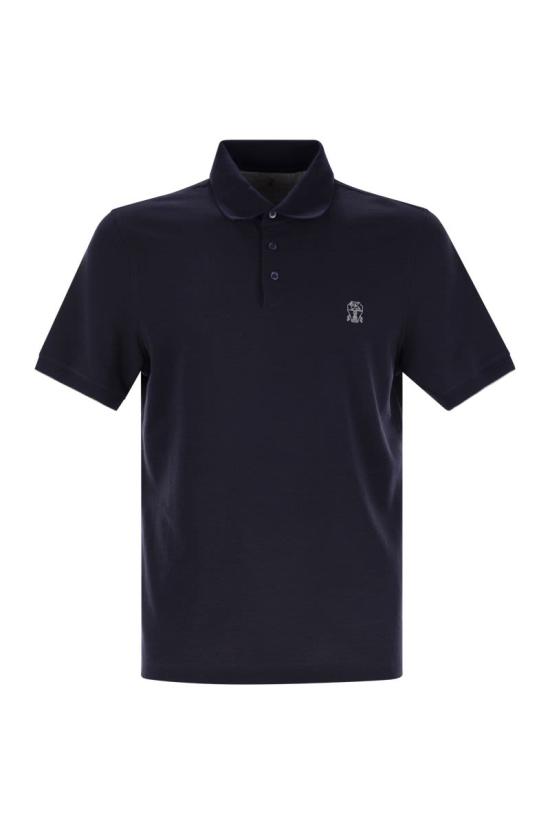 25SS 브루넬로 쿠치넬리 피케 폴로 셔츠 ME8548788 CK781 NAVY